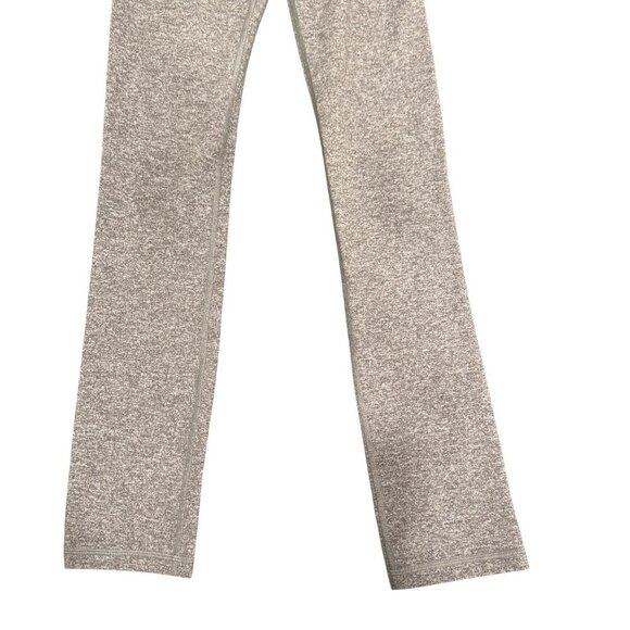 Ivivva lululemon Heather Gray Athletic Leggings Pink & Purple Waistband Girls 10 - Picture 2 of 7